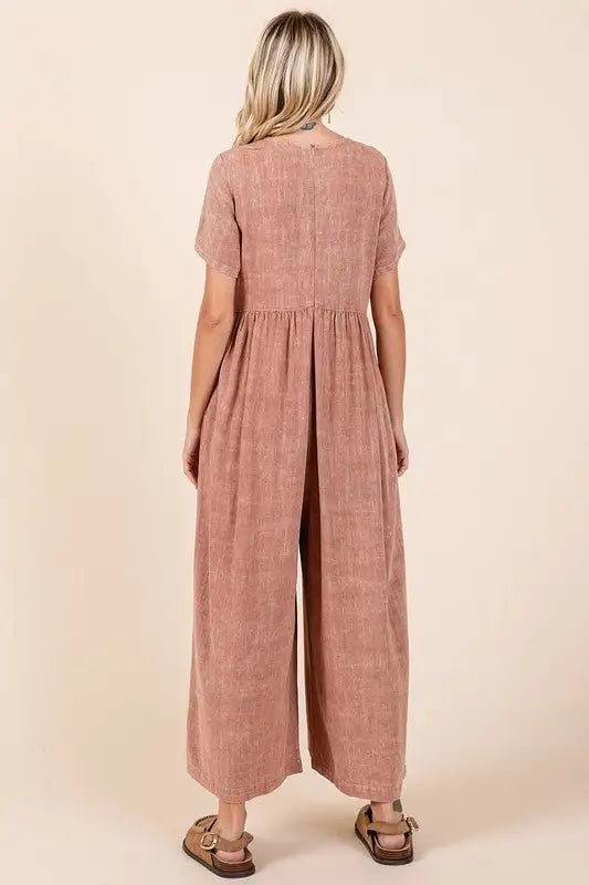 Ginger Mineral Wash Jumpsuit - Jumpsuits
