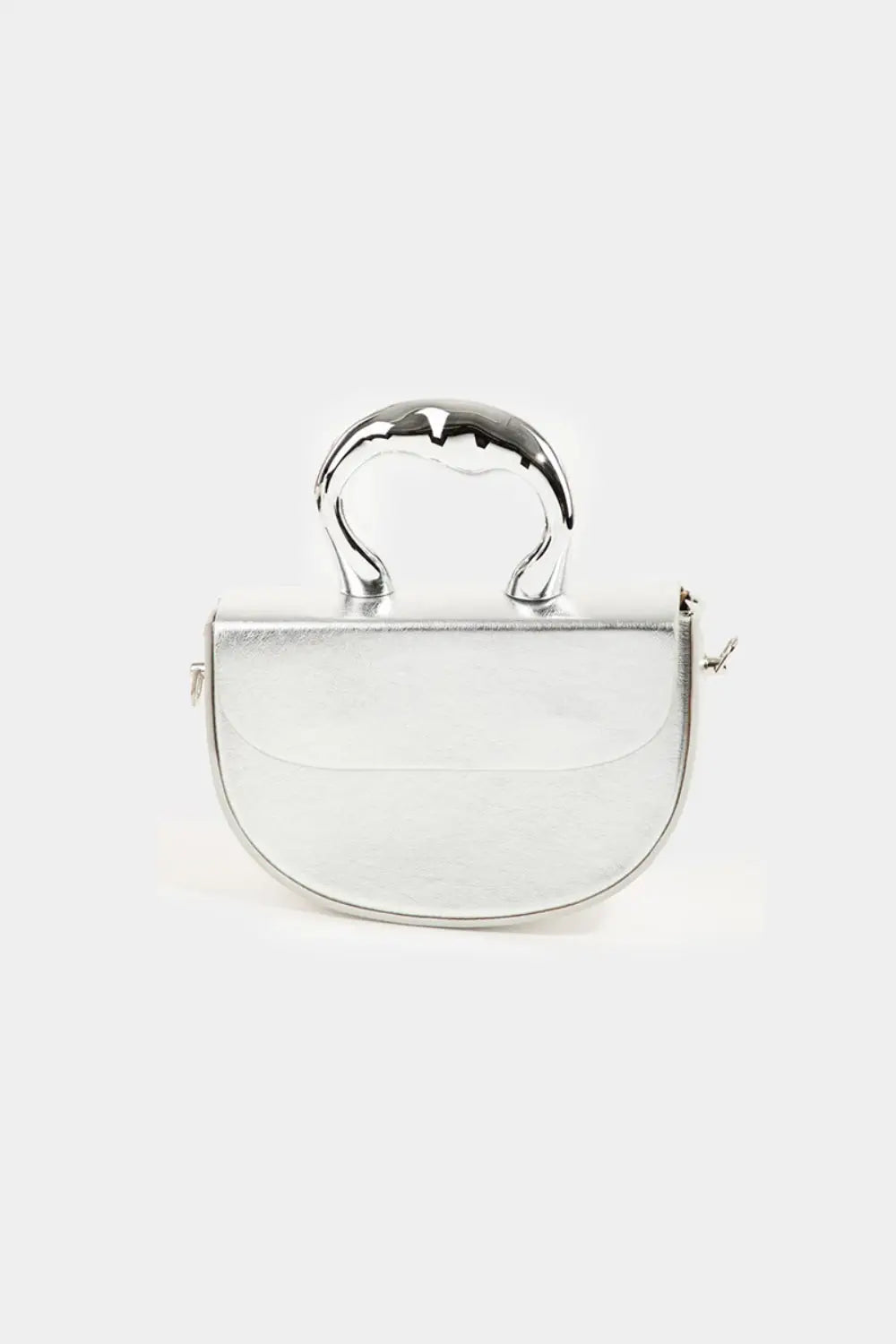 Fame Glossy Semi Circle Top Handle Bag - Eclectage