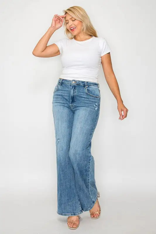 High Rise Wide Leg Jeans - Eclectage