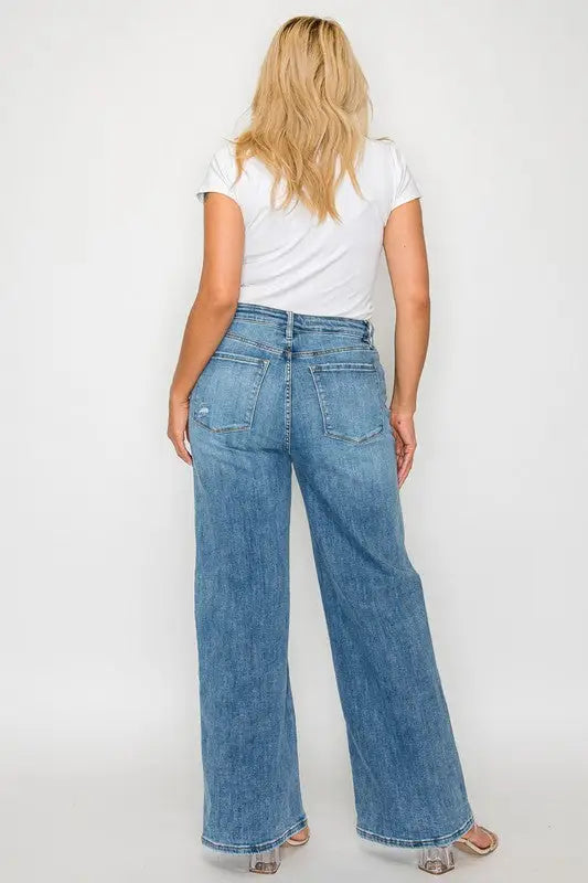 High Rise Wide Leg Jeans - Eclectage