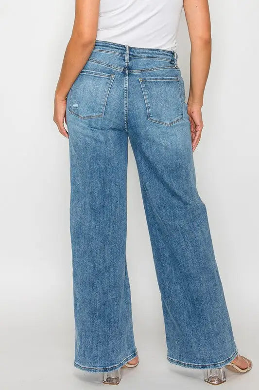 High Rise Wide Leg Jeans - Eclectage