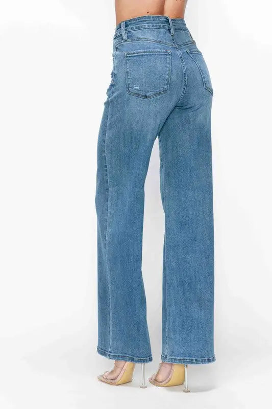High Rise Wide Leg Jeans - Eclectage