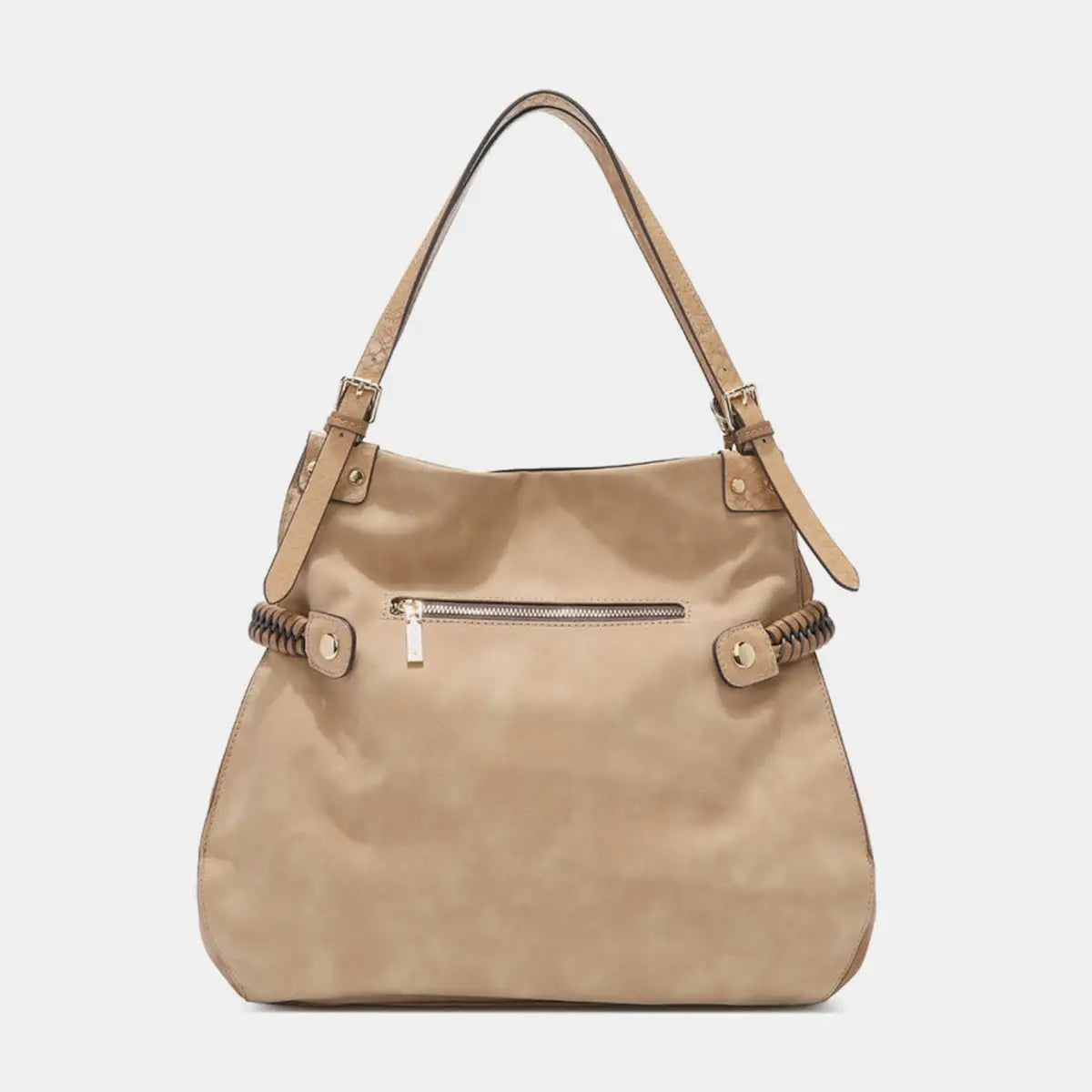 Inlaid Rhinestone Hobo Bag - Handbags