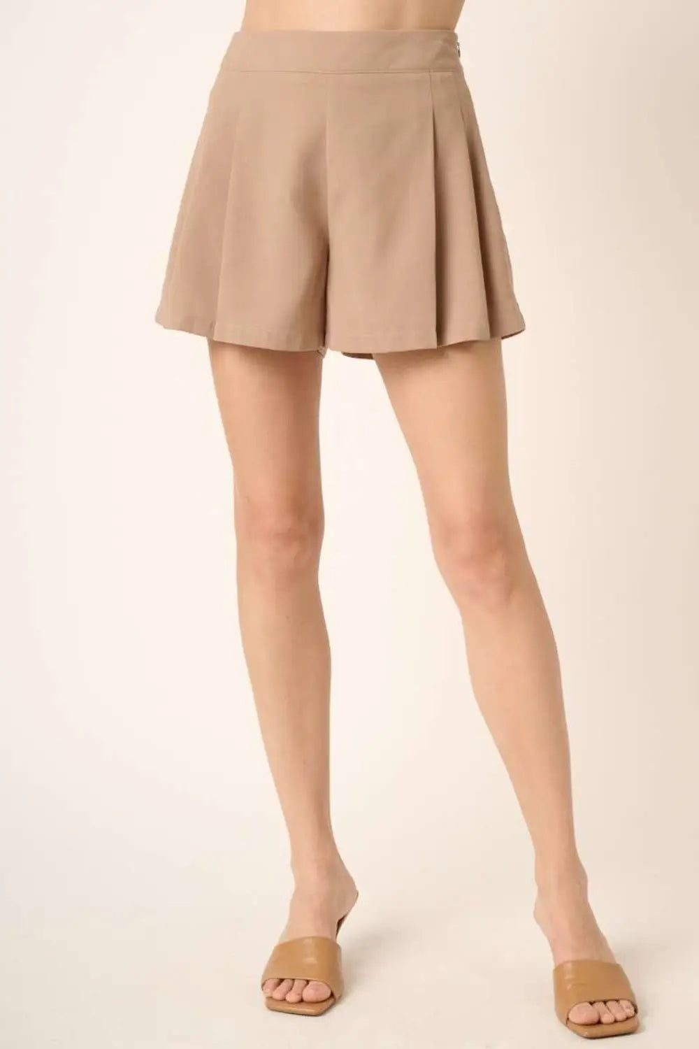 Mittoshop Side Invisible Zipper Pleated Shorts - Eclectage
