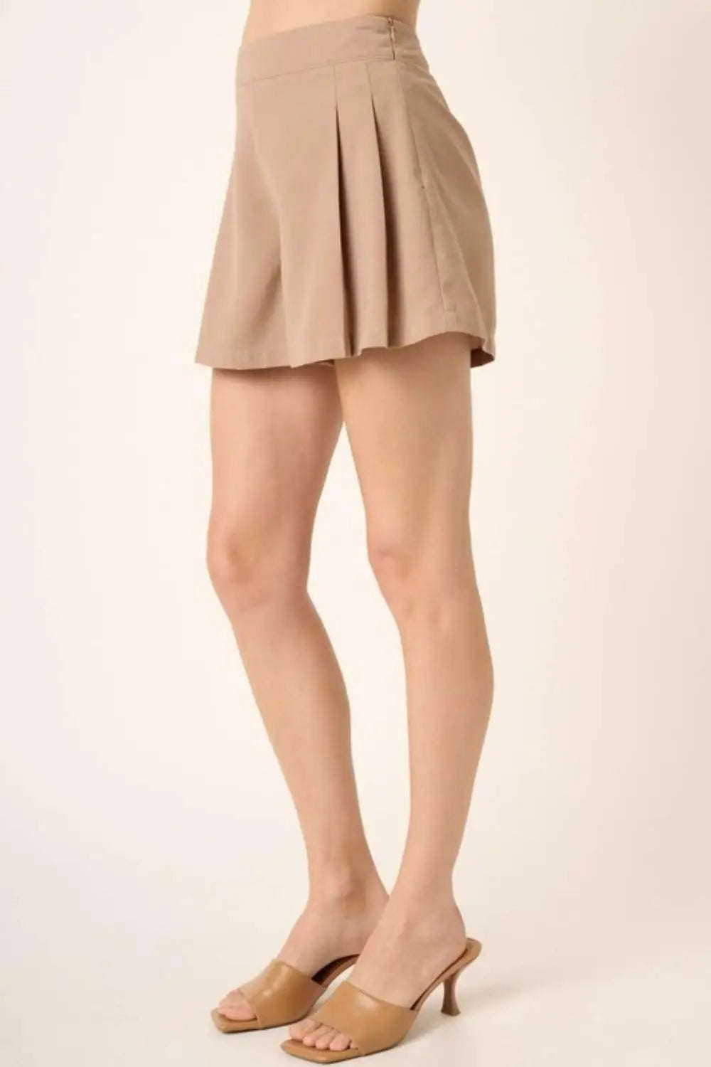 Mittoshop Side Invisible Zipper Pleated Shorts - Eclectage