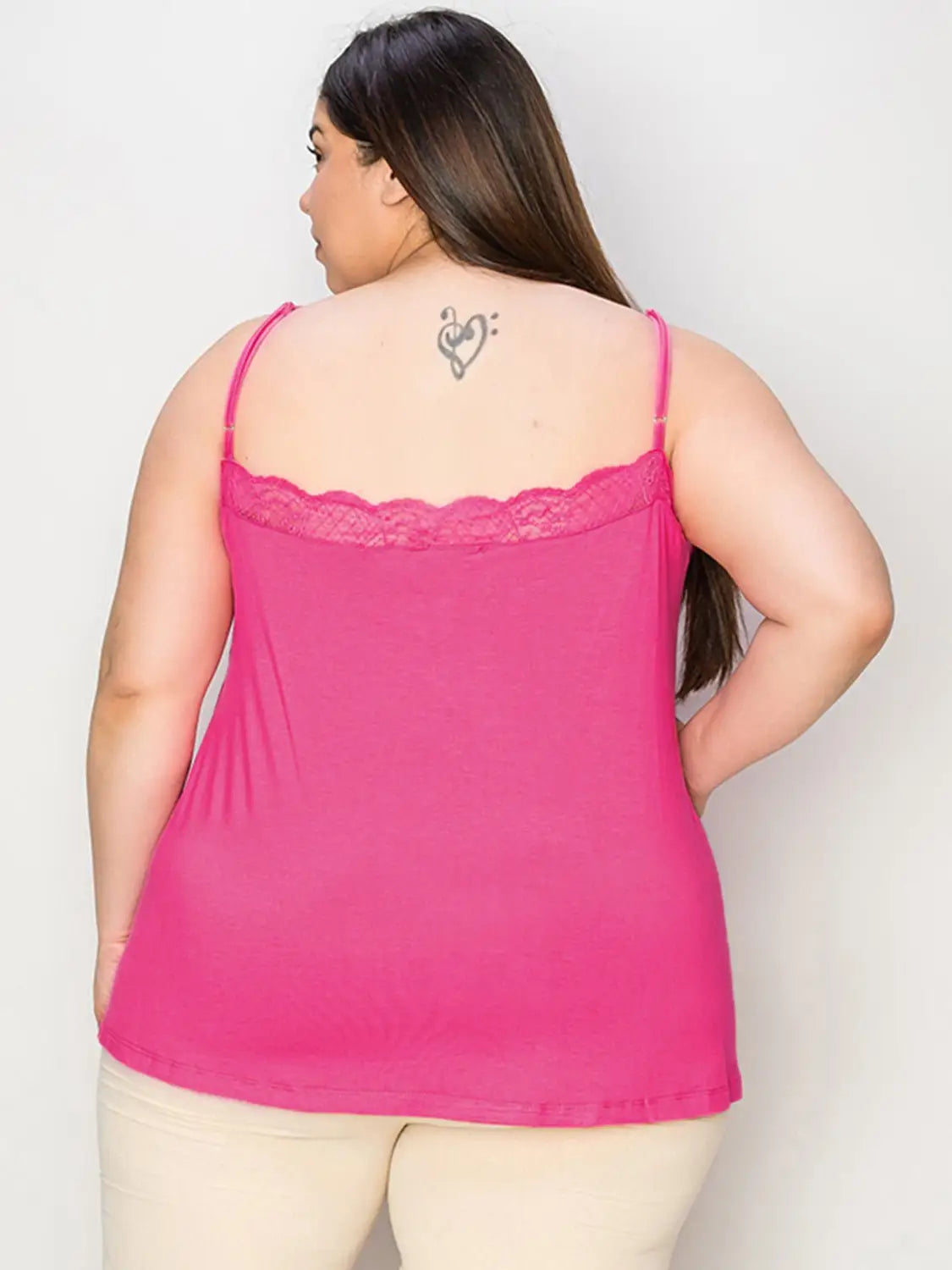 Lace Trim V - Neck Cami - Cami Tops