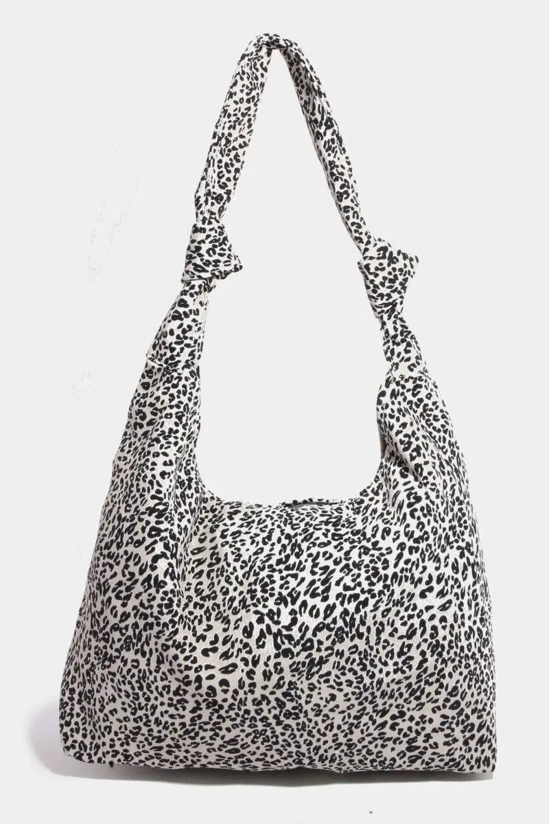 Leopard Knotted Strap Shoulder Bag - Shoulder Bags