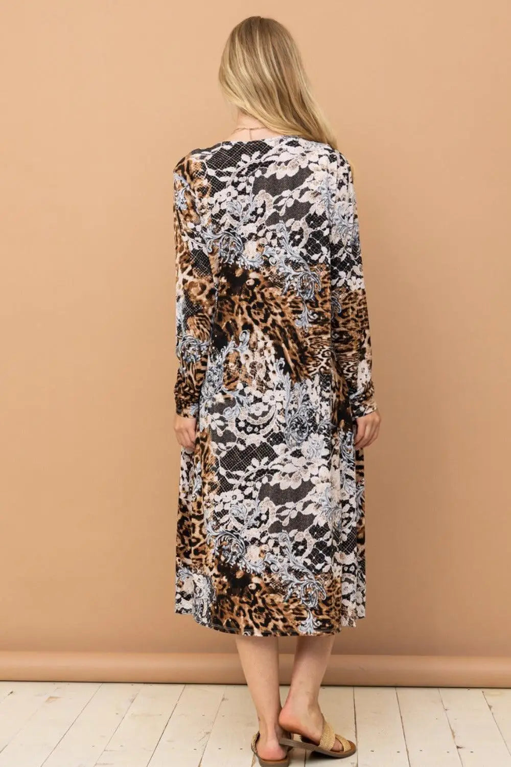 Leopard Open Front Kimono Cardigan - Light Cardigans