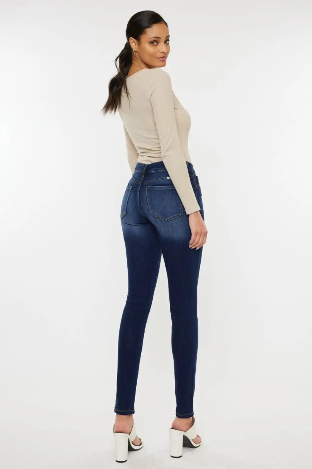 Mid Rise Gradient Skinny Jeans - Skinny Jeans
