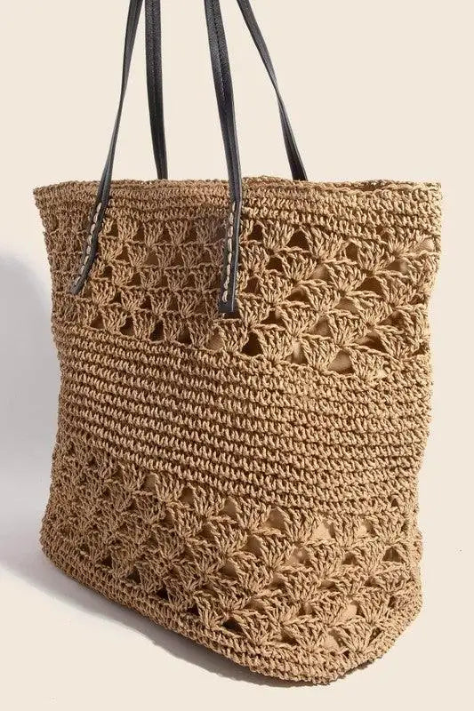 Mustard Knitted Tote Bag - Tote Bags