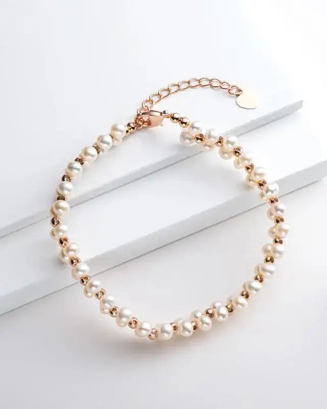 Natural Freshwater Pearl Bracelet WHITE / United States Bracelets