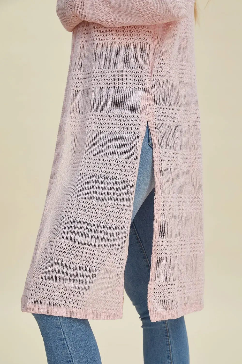 Open Front Longline Cardigan - Cardigans