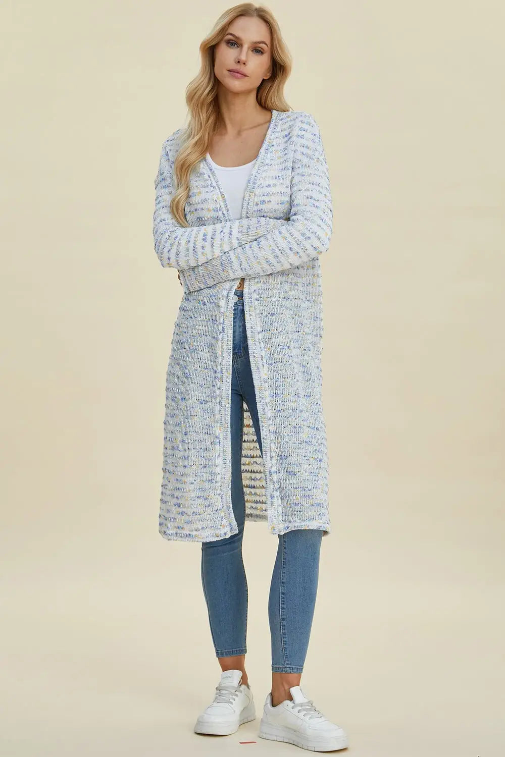Open Front Longline Cardigan - Cardigans
