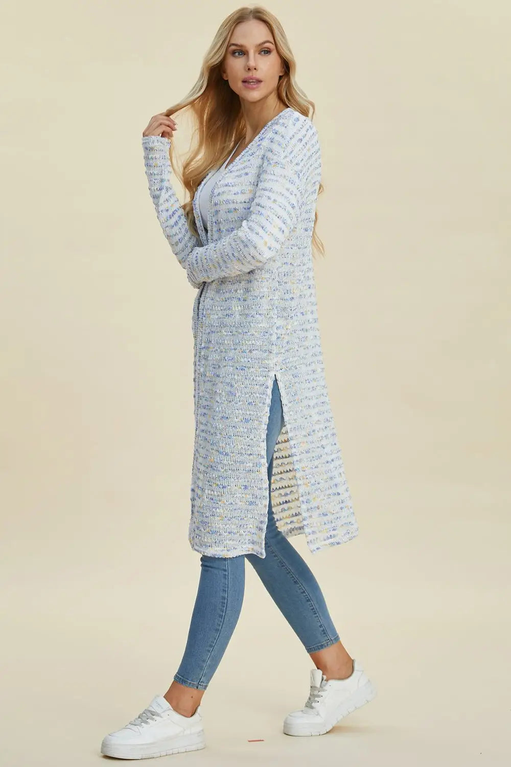 Open Front Longline Cardigan - Cardigans