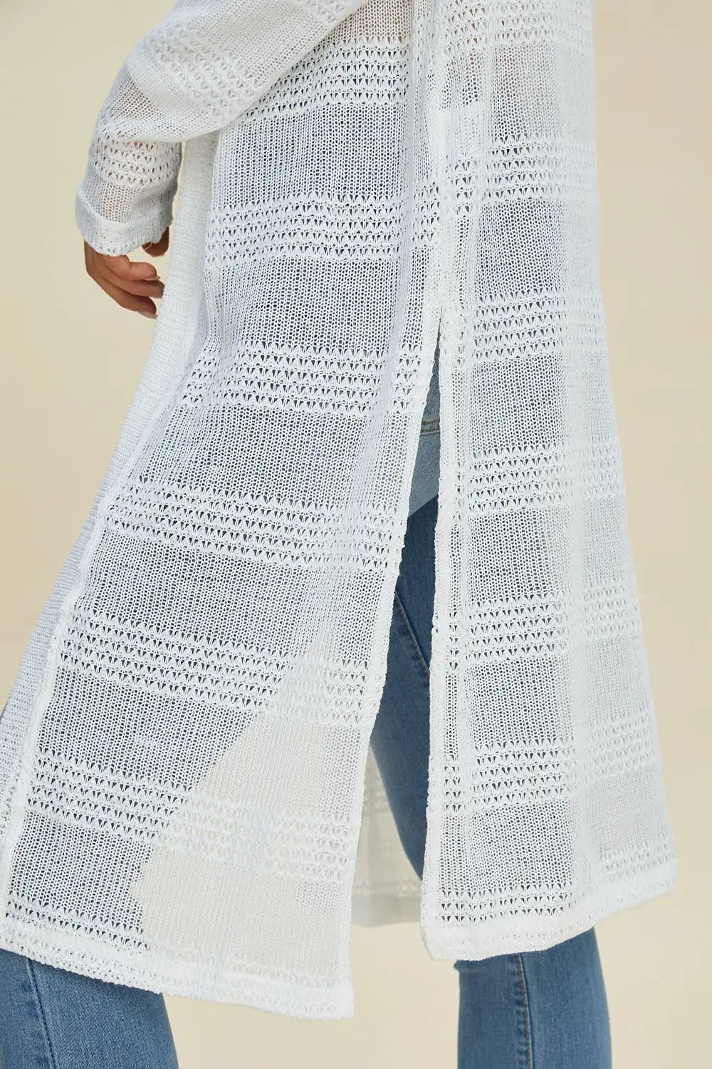 Open Front Longline Cardigan - Cardigans