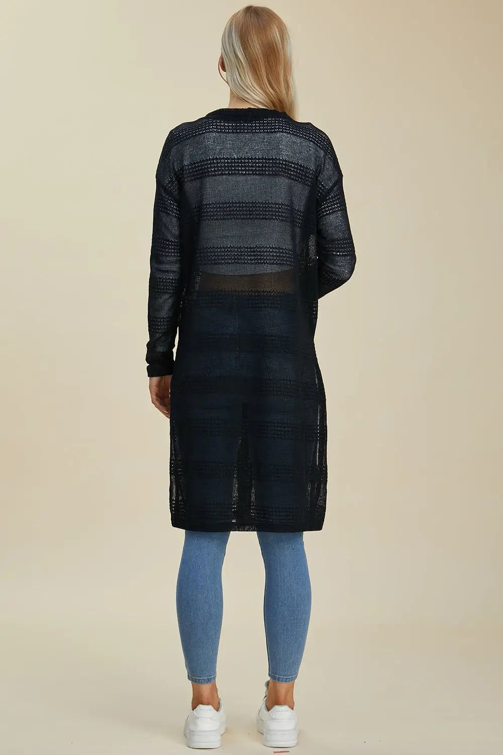 Open Front Longline Cardigan - Cardigans