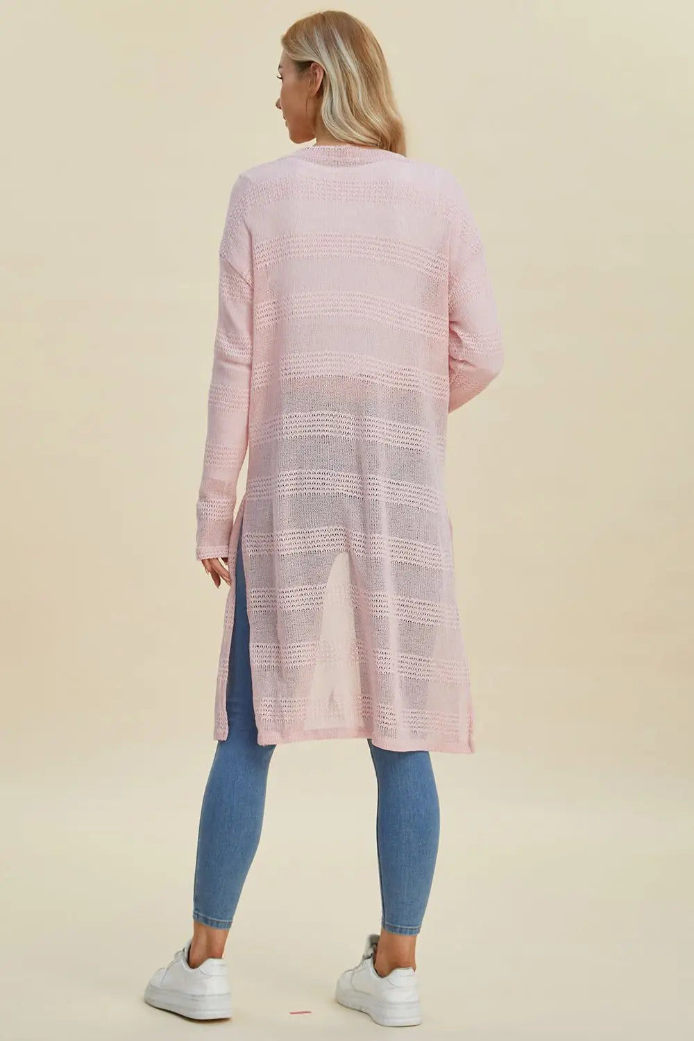 Open Front Longline Cardigan - Cardigans