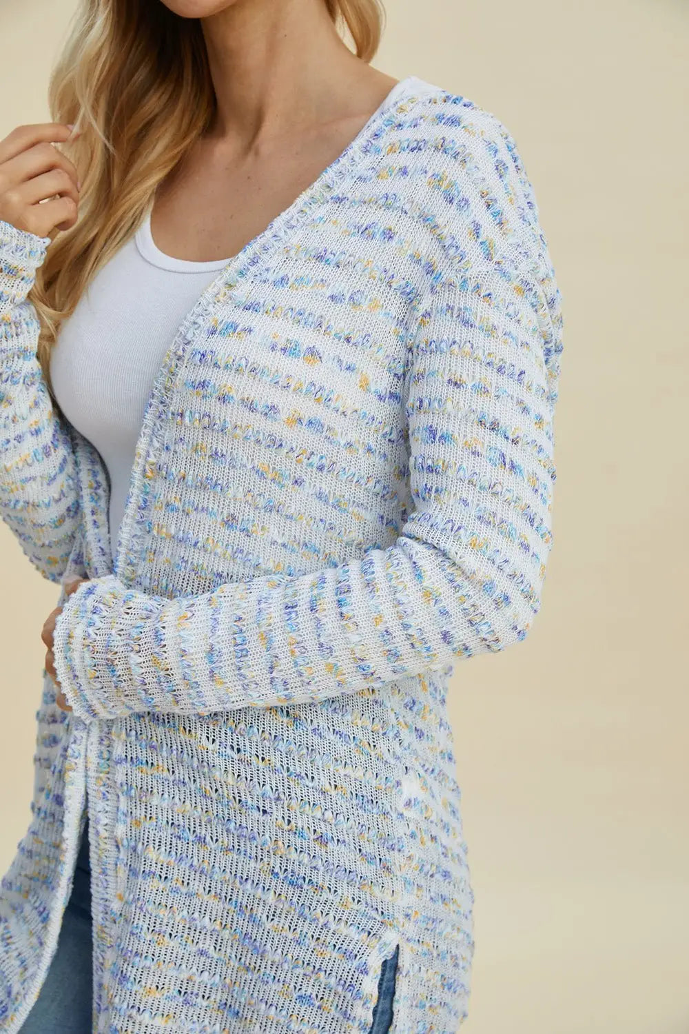 Open Front Longline Cardigan - Cardigans