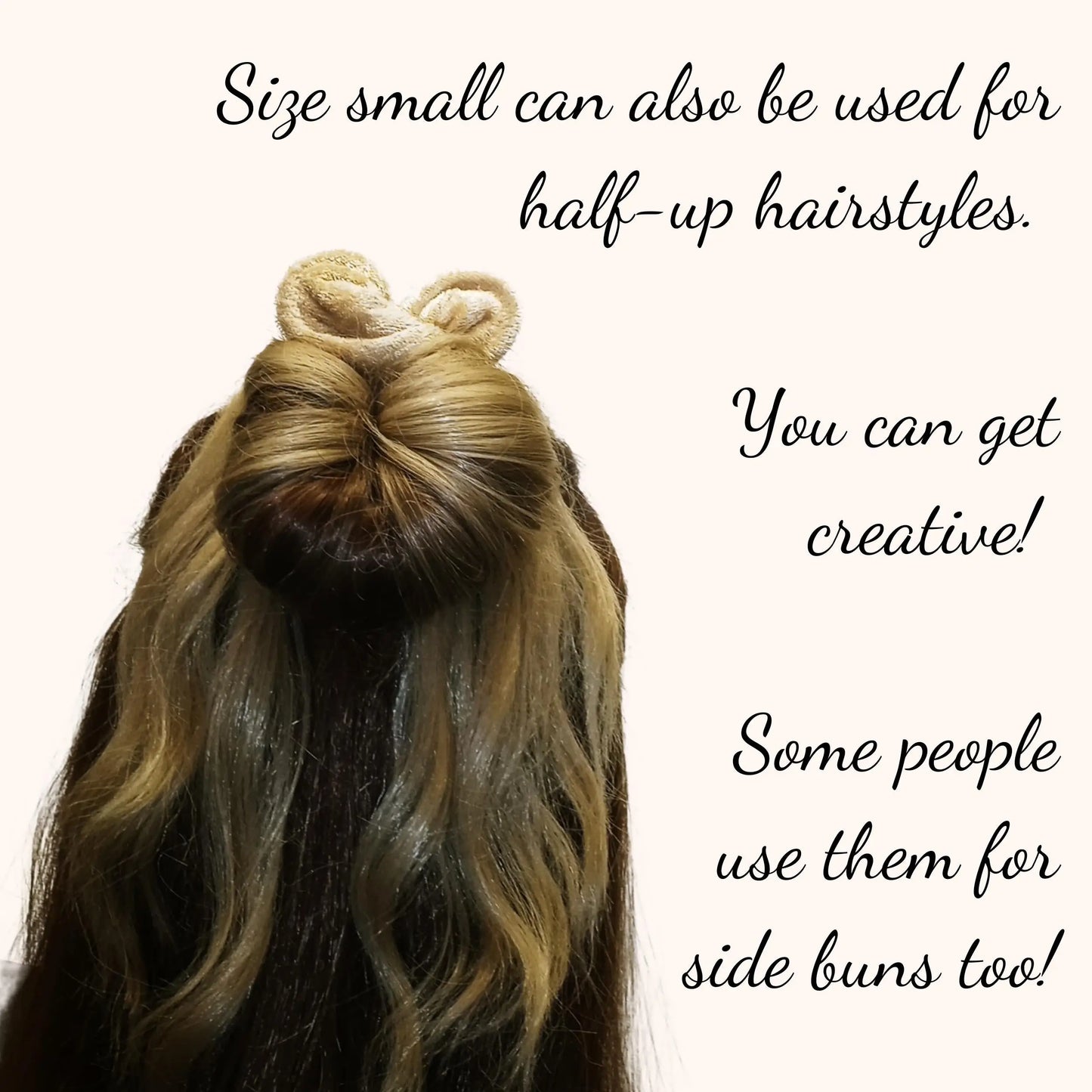 Panne Velvet Bun Maker - Handmade Hair Updo Chignon Holder for Ballet Dance Work Hairstyle Custom Sizes for All Types