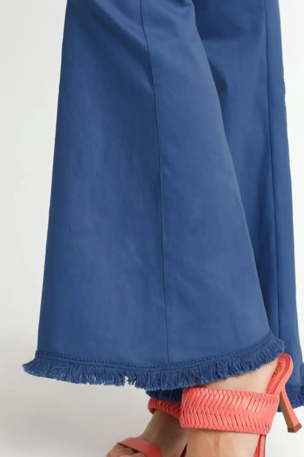 Peacock Blue Flare Leg Stretch Pants - Eclectage