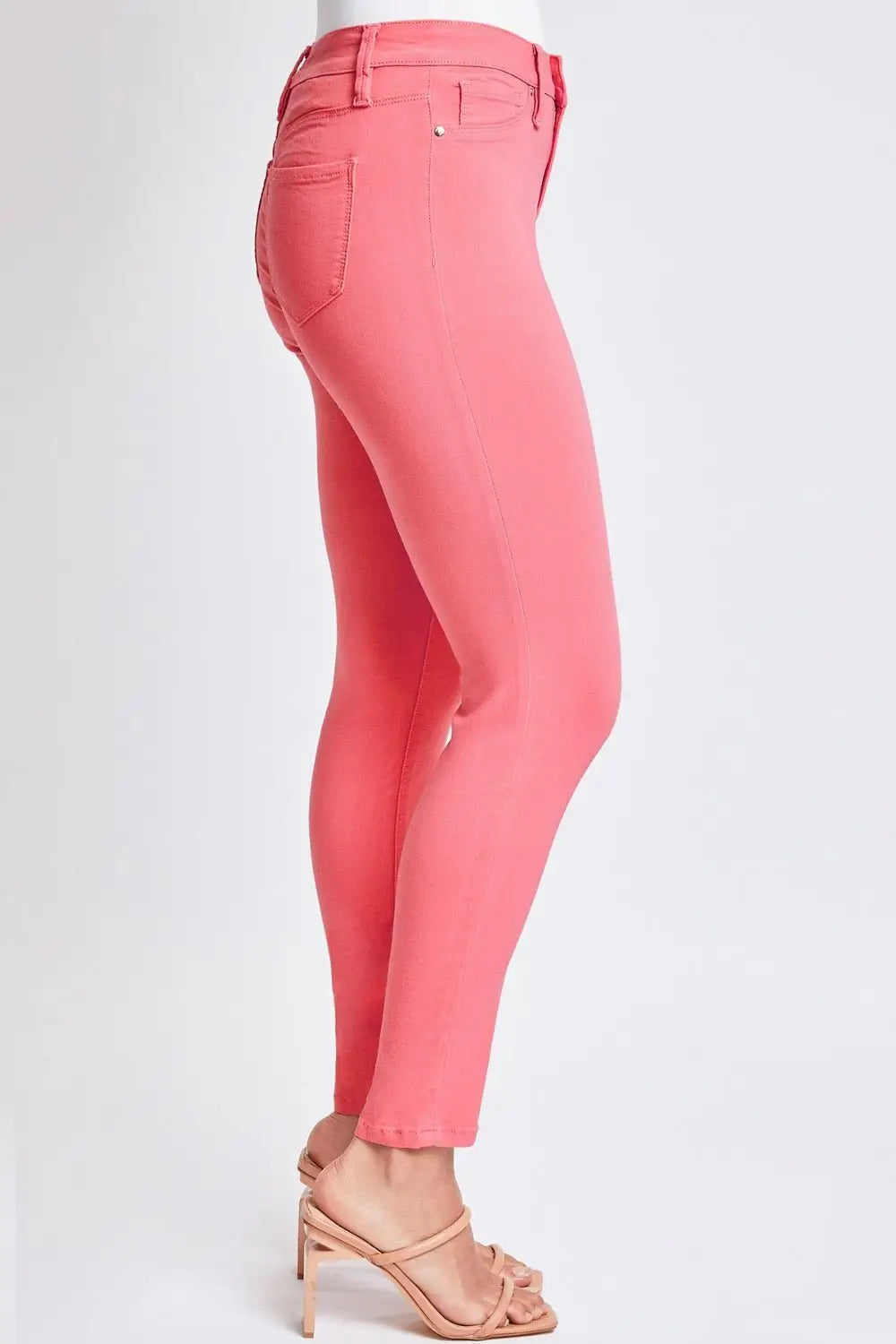 Pink Hyperstretch Mid - Rise Skinny Jeans -