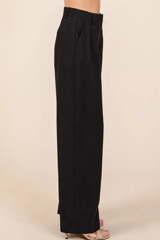 Mittoshop Pintuck Detail High Rise Pants - Eclectage
