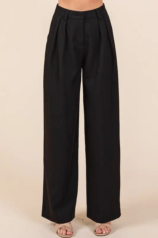 Mittoshop Pintuck Detail High Rise Pants - Eclectage
