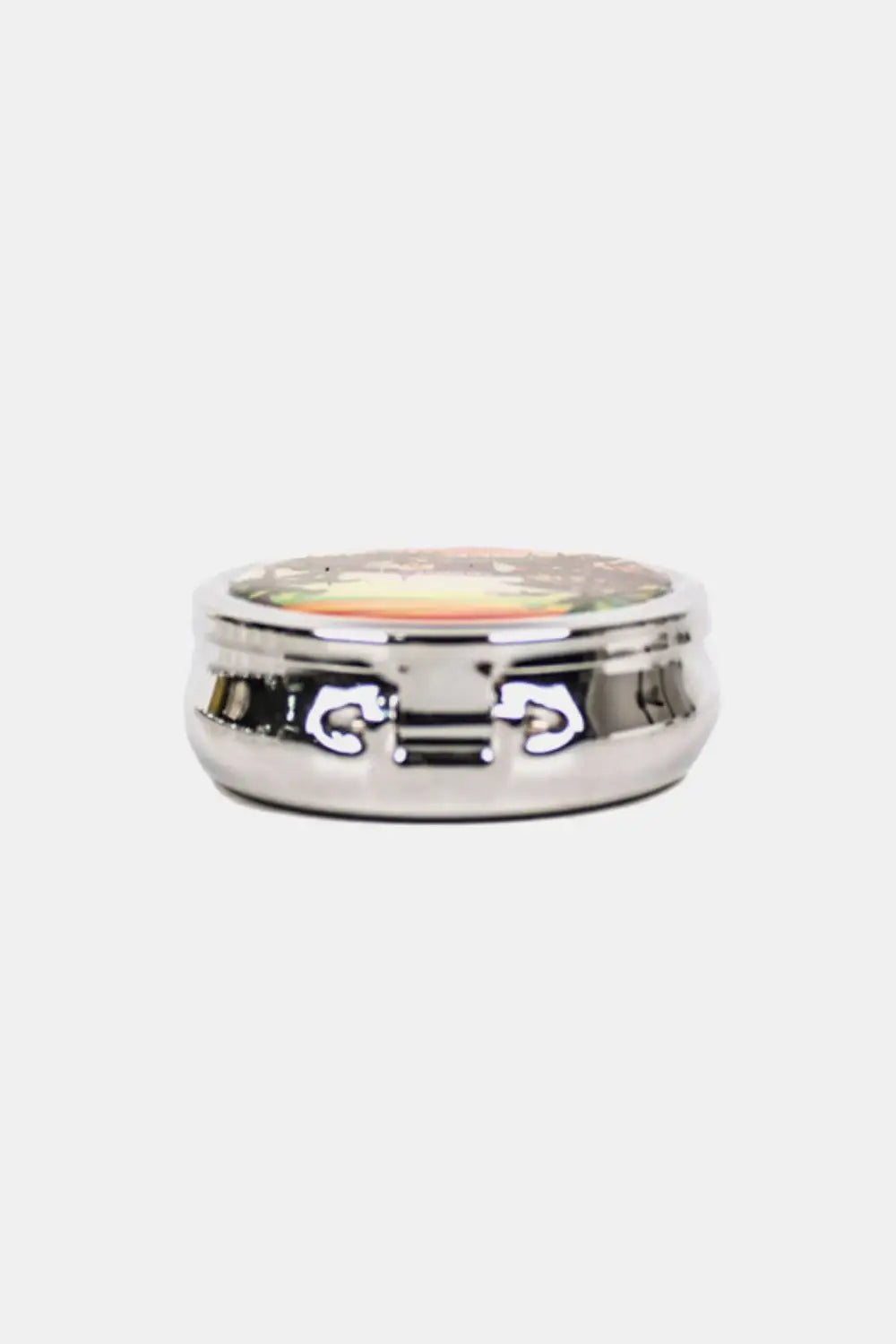 Print Metallic Circular Large Pill Case - Eclectage