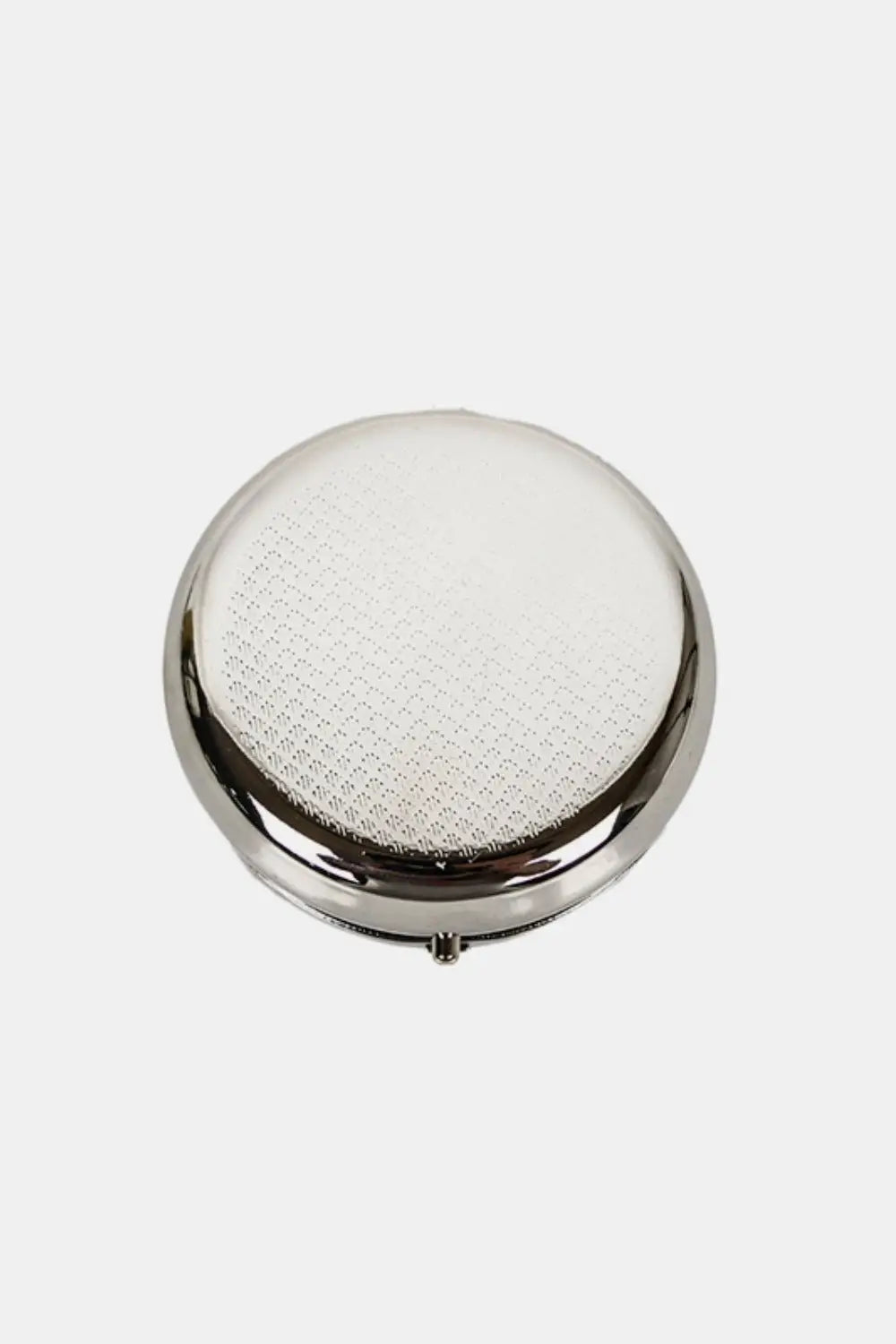 Print Metallic Circular Small Pill Case - Health and Wellness