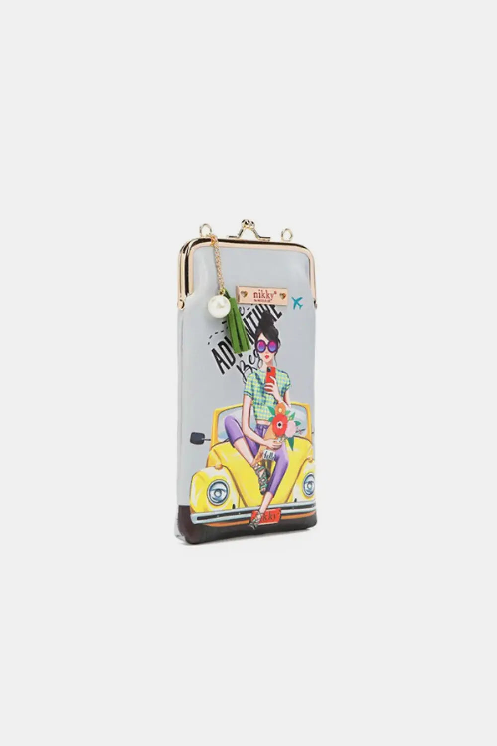 Printed Kisslock Phone and Sunglass Purse - Eclectage