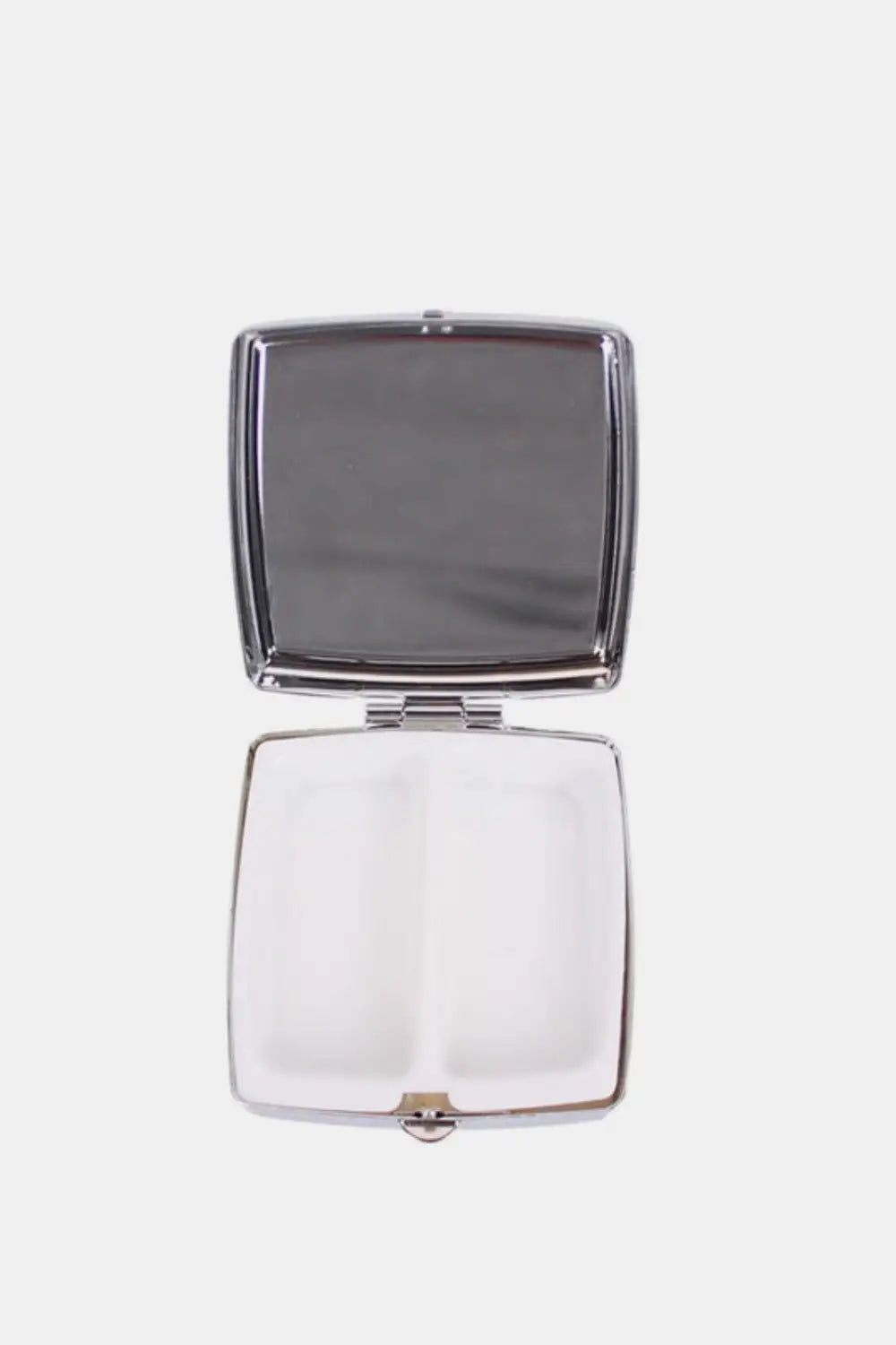 Printed Metallic Square Pill Case - Health and Wellness