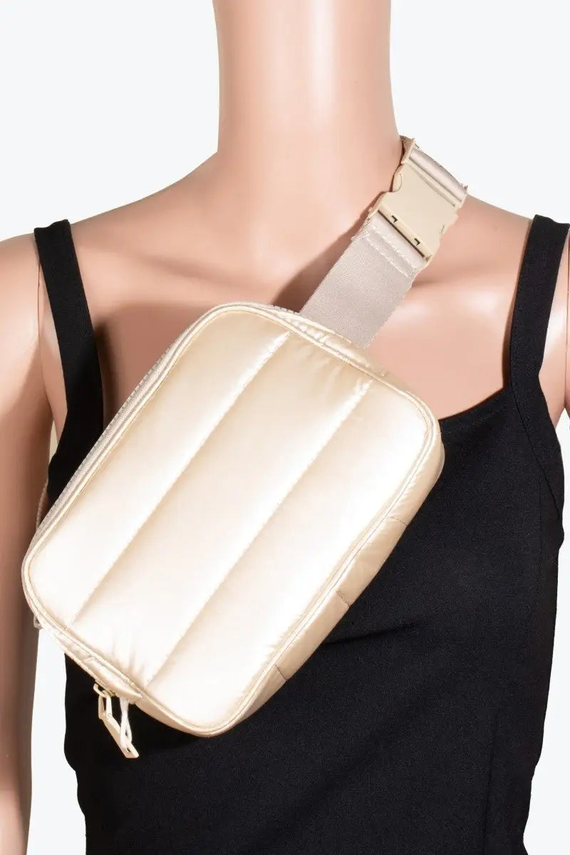 Fame Quilted Nylon Crossbody Bag - Eclectage