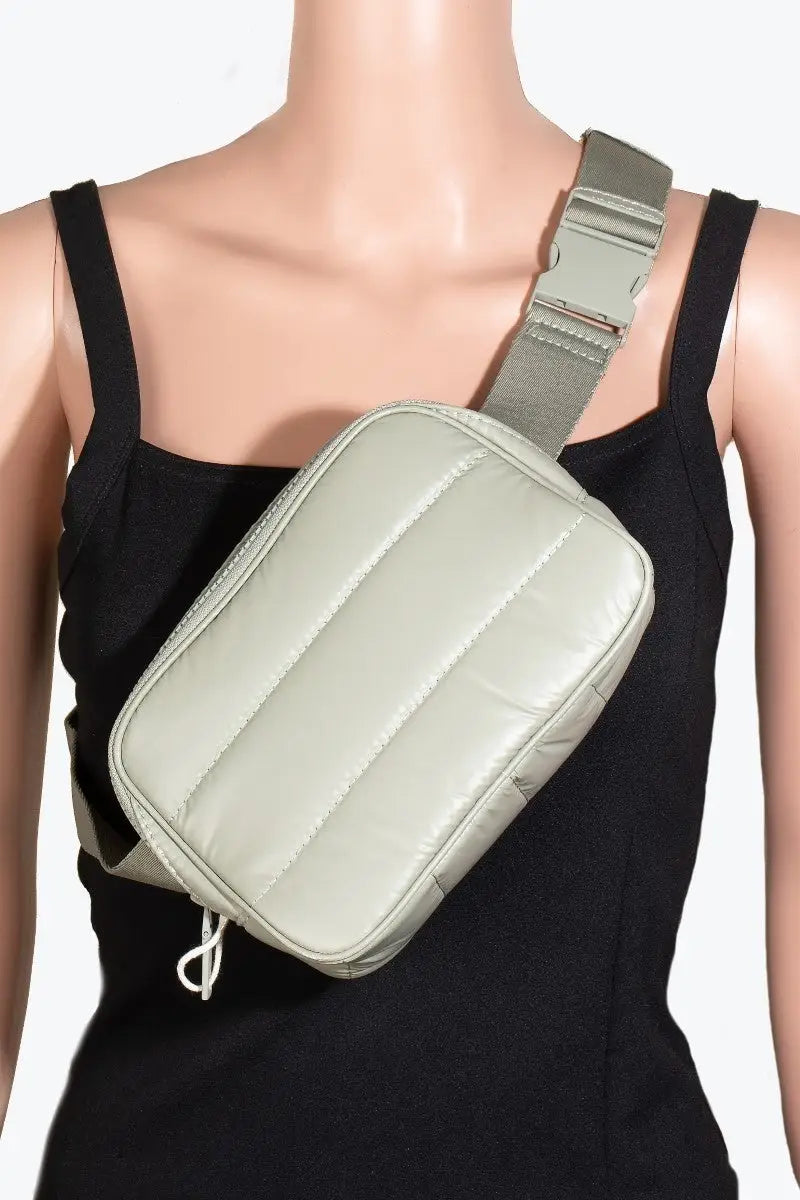 Fame Quilted Nylon Crossbody Bag - Eclectage