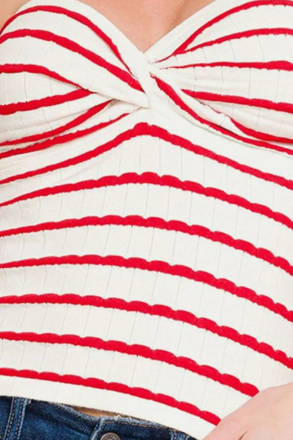 Red Striped Tube Top - Tube Tops