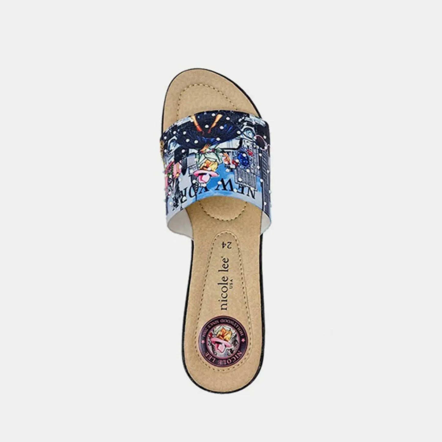 Rhinestone Decor Wedge Slip On Shoe - Slip On Shoes