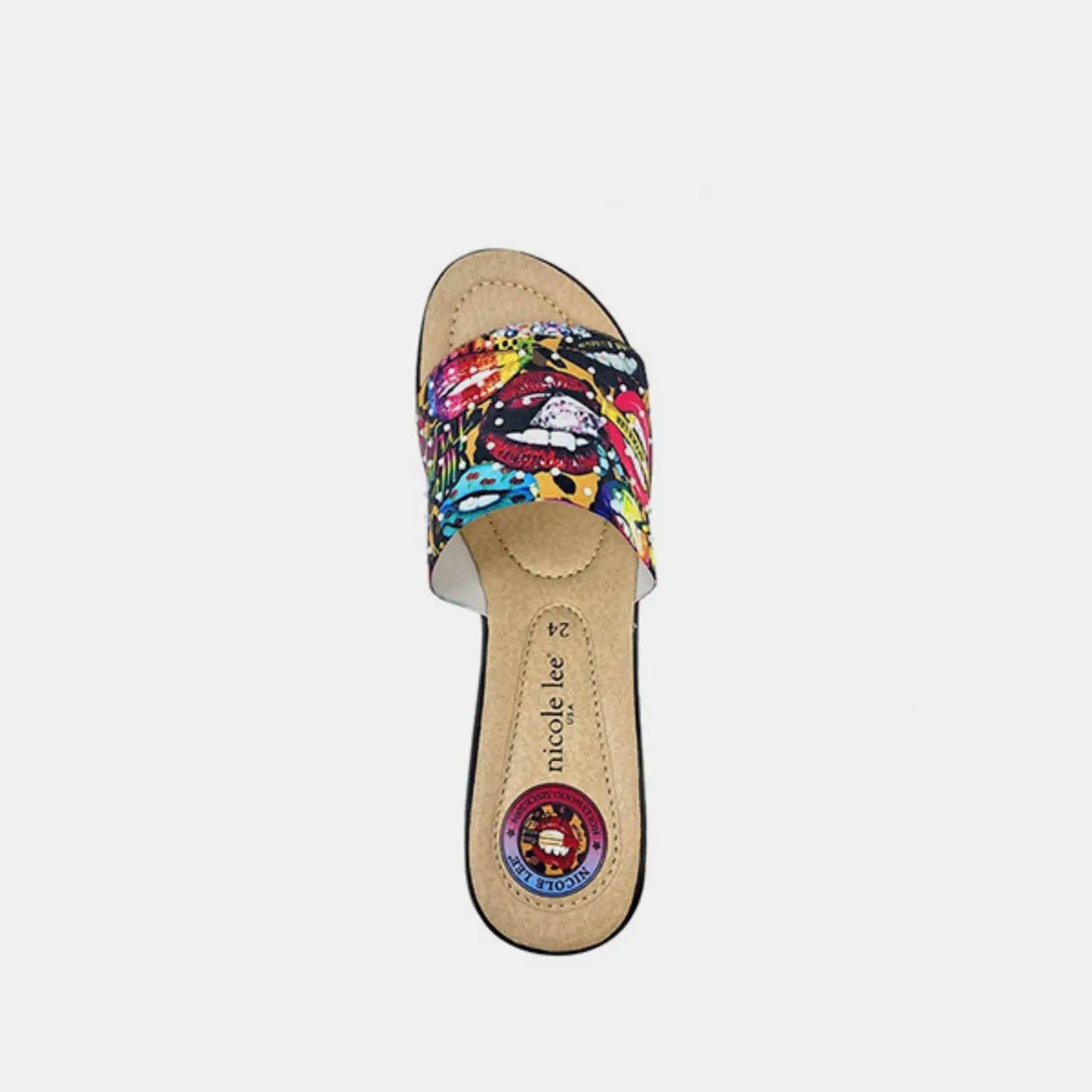 Rhinestone Decor Wedge Slip On Shoe - Slip On Shoes
