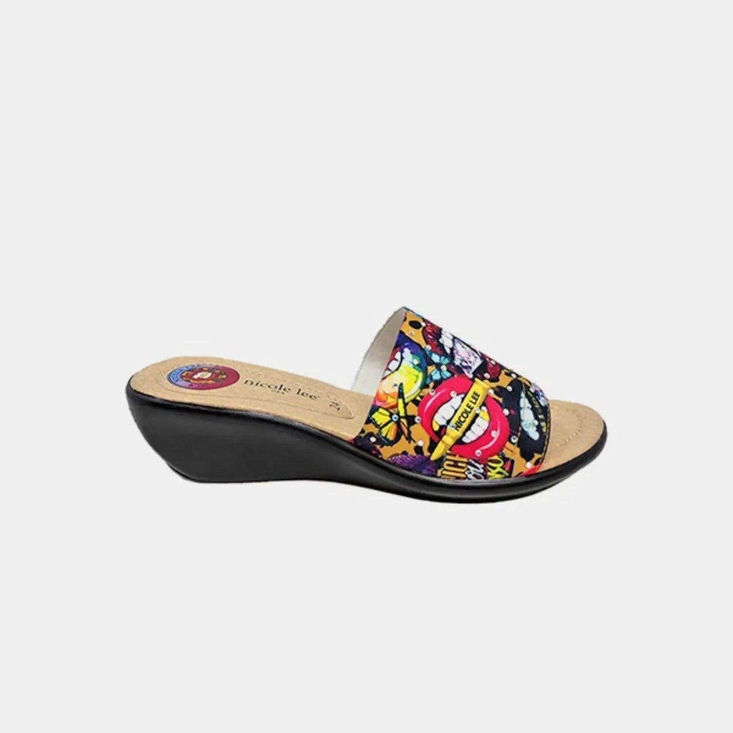 Rhinestone Decor Wedge Slip On Shoe - Slip On Shoes