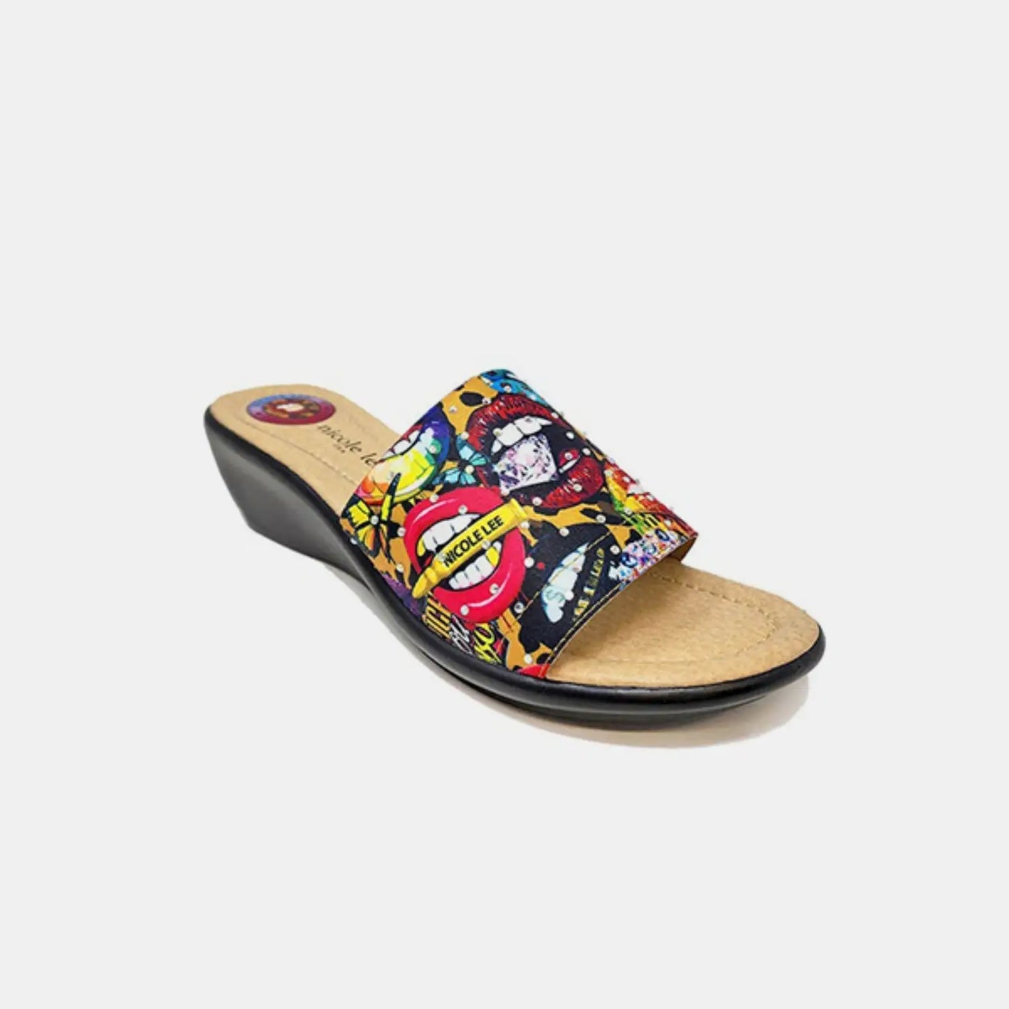 Rhinestone Decor Wedge Slip On Shoe - Slip On Shoes