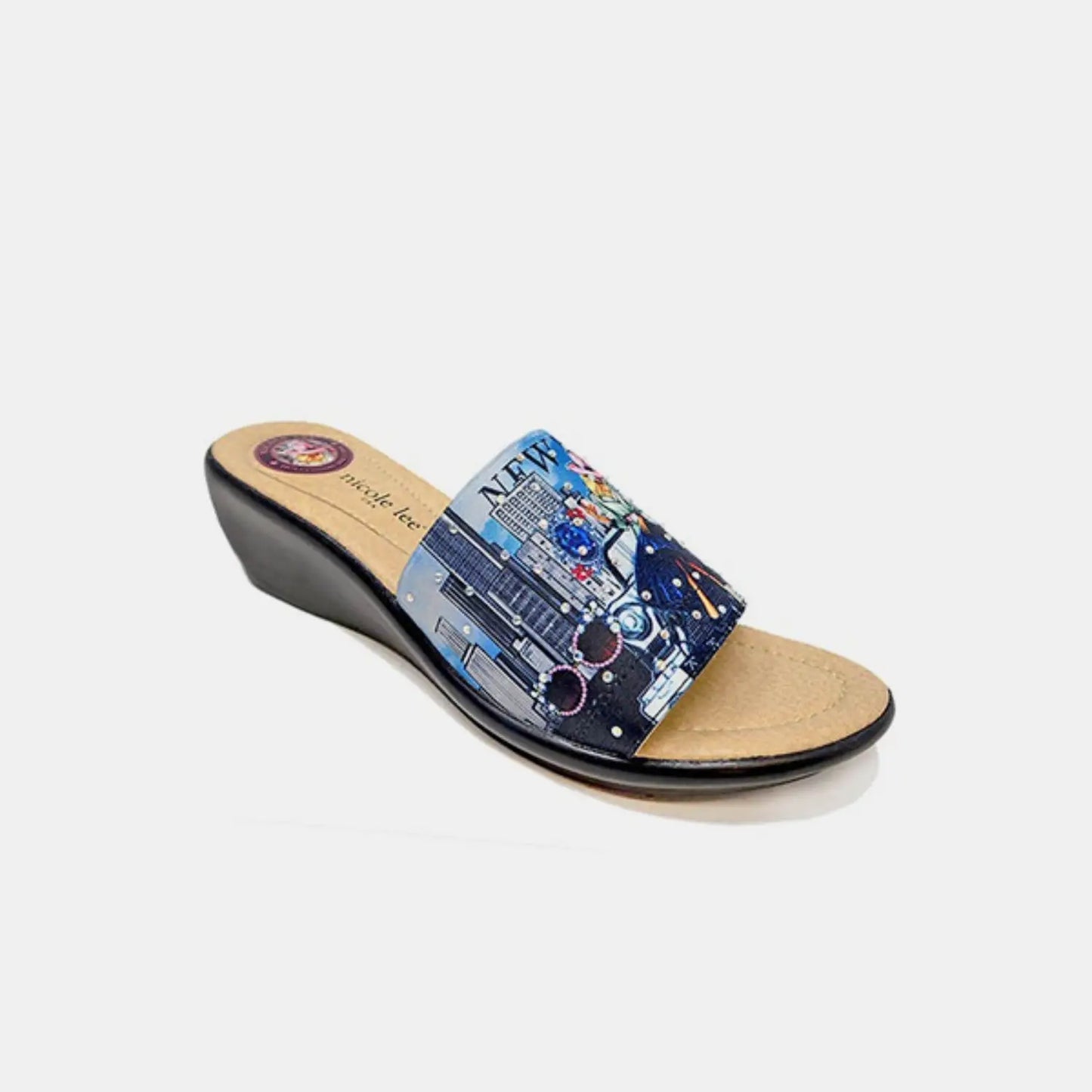 Rhinestone Decor Wedge Slip On Shoe - Slip On Shoes