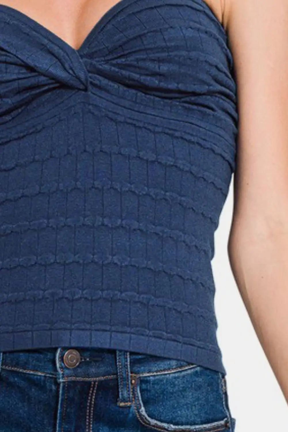Ruched Twisted Sweetheart Neck Tube Top - Tube Tops