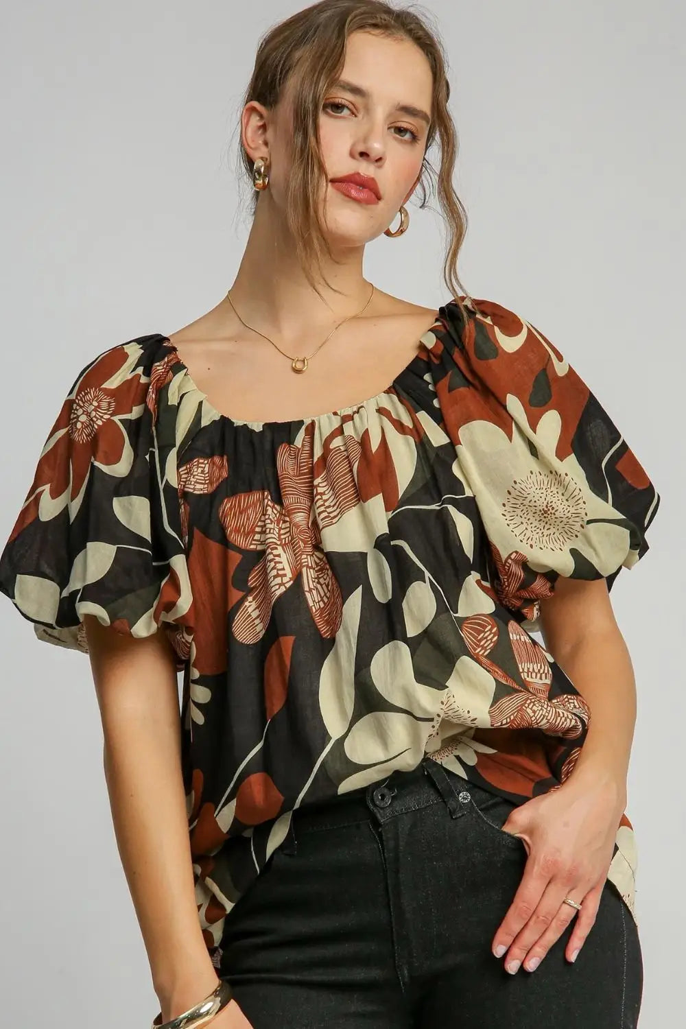 Rust Print Top - Eclectage