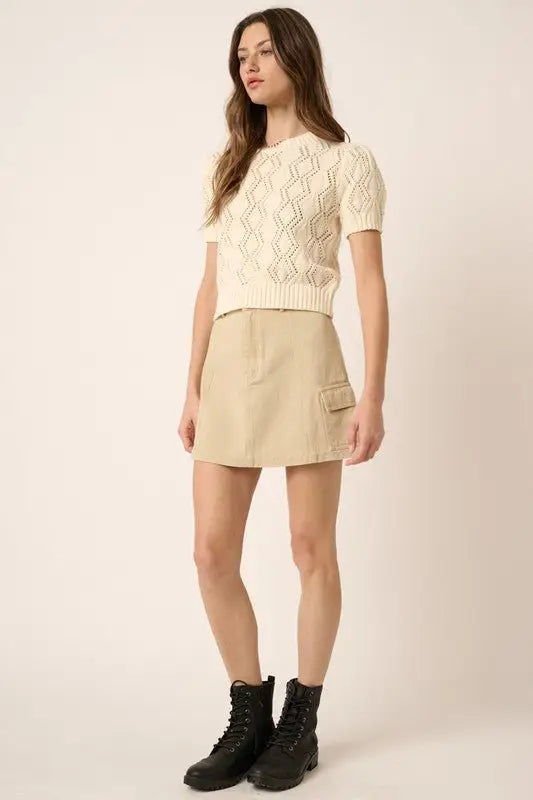 Sand Cargo Mini Skirt - Mini Skirts