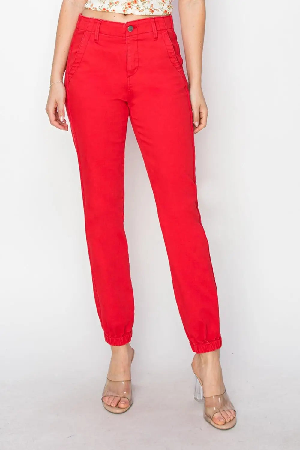 RISEN Full Size High Waisted Jogger Jeans - Eclectage