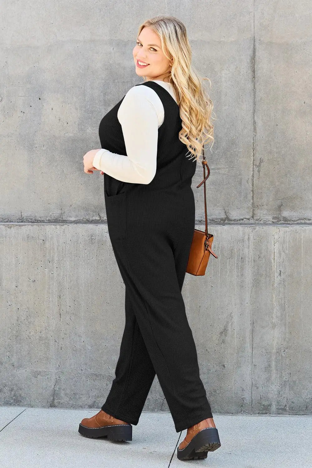Sleeveless Straight Jumpsuit - Jumpsuits