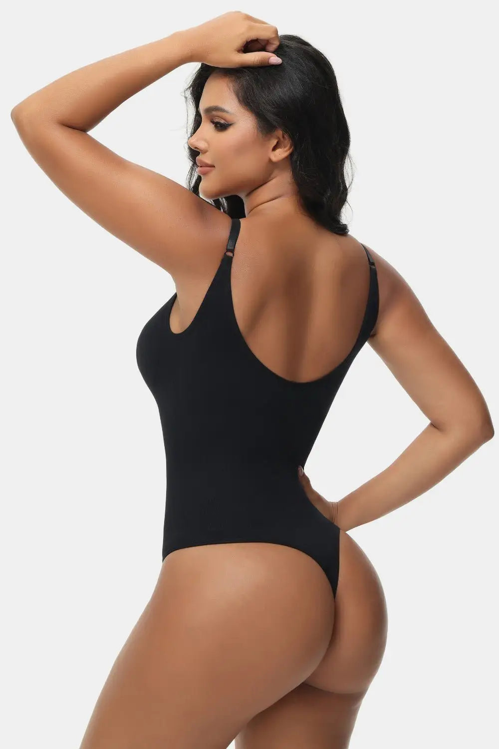 Spaghetti Strap Tummy Control Bodysuit - Bodysuits