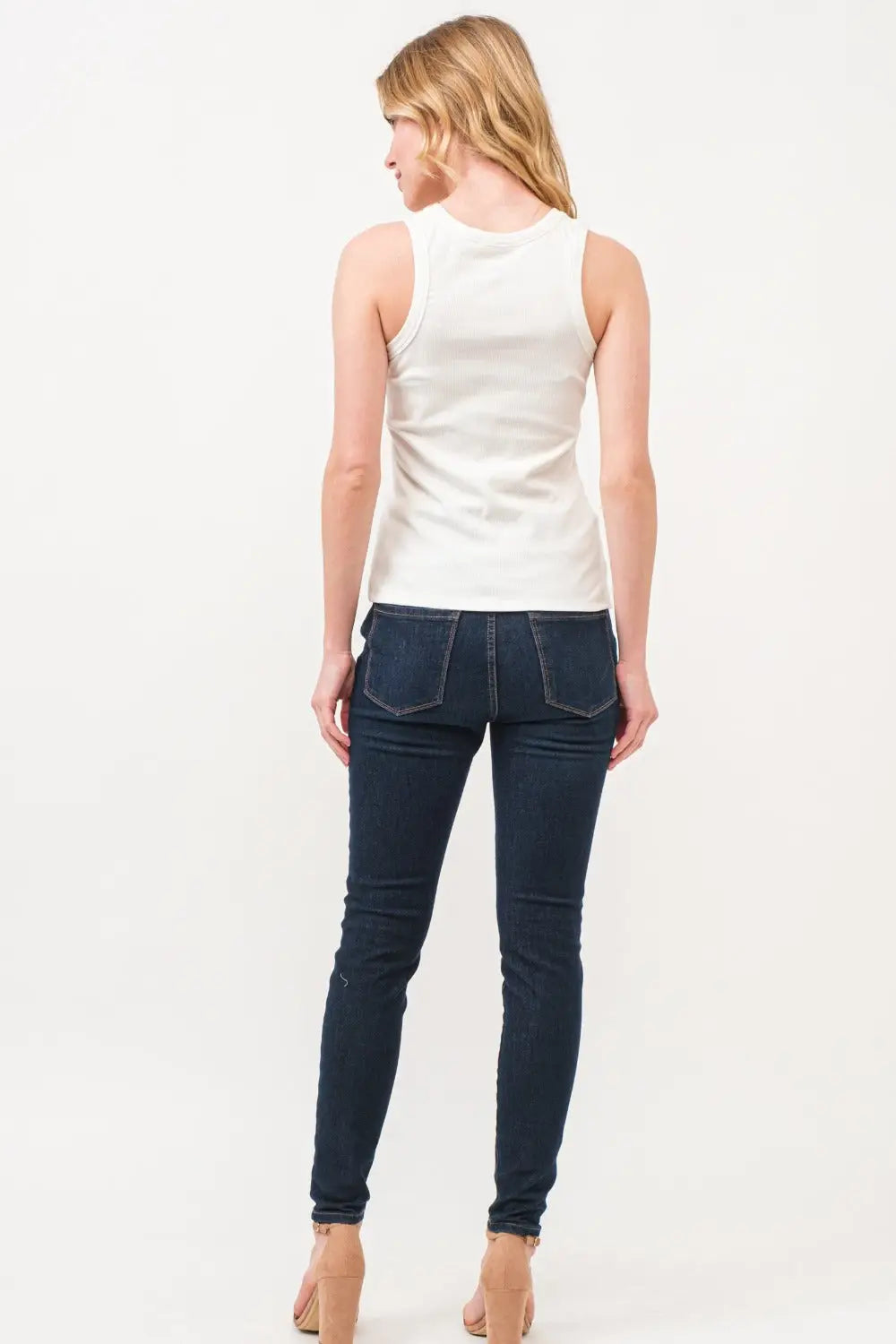 Spider Web Embroidered Ribbed Tank - Eclectage