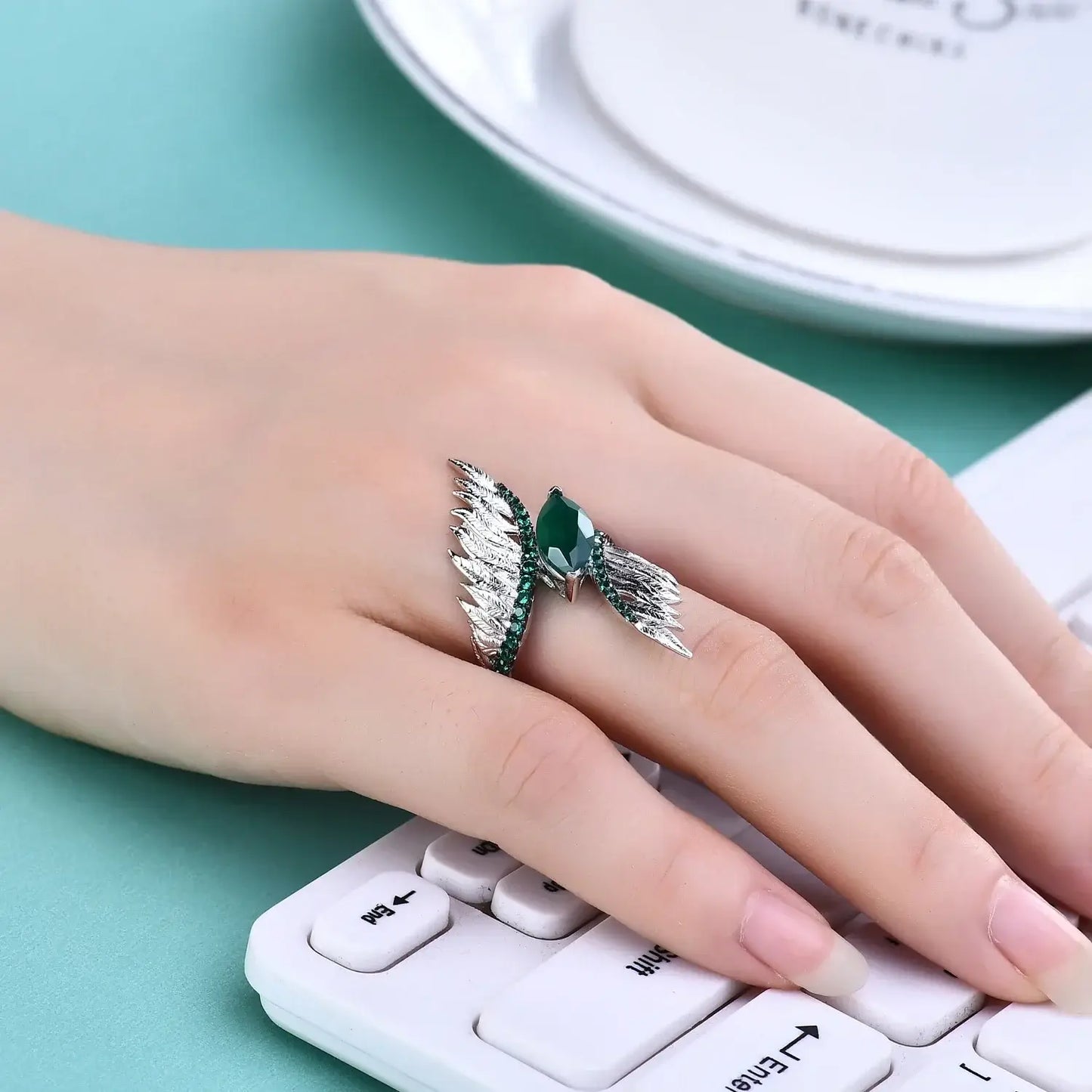 Sterling Silver Feather Ring Rings