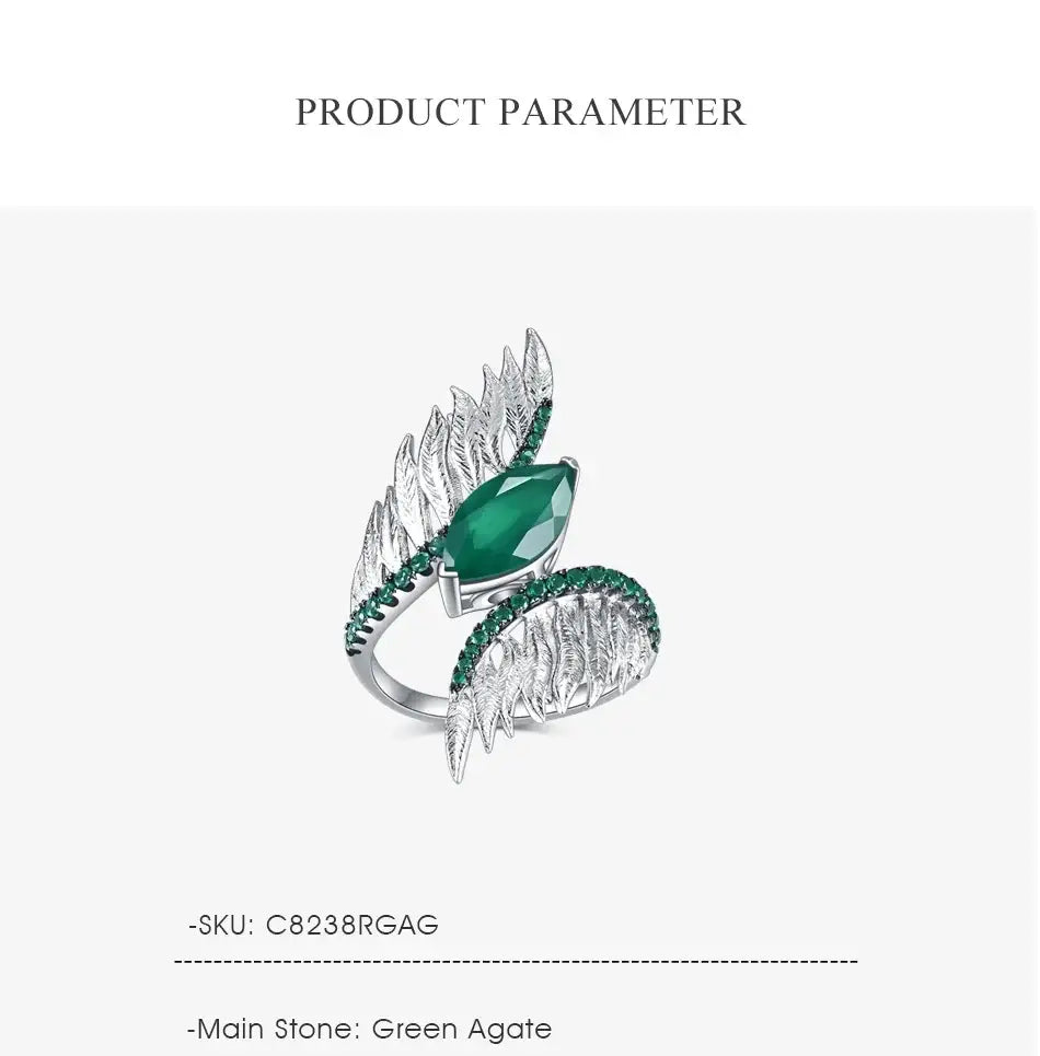 Sterling Silver Feather Ring Rings