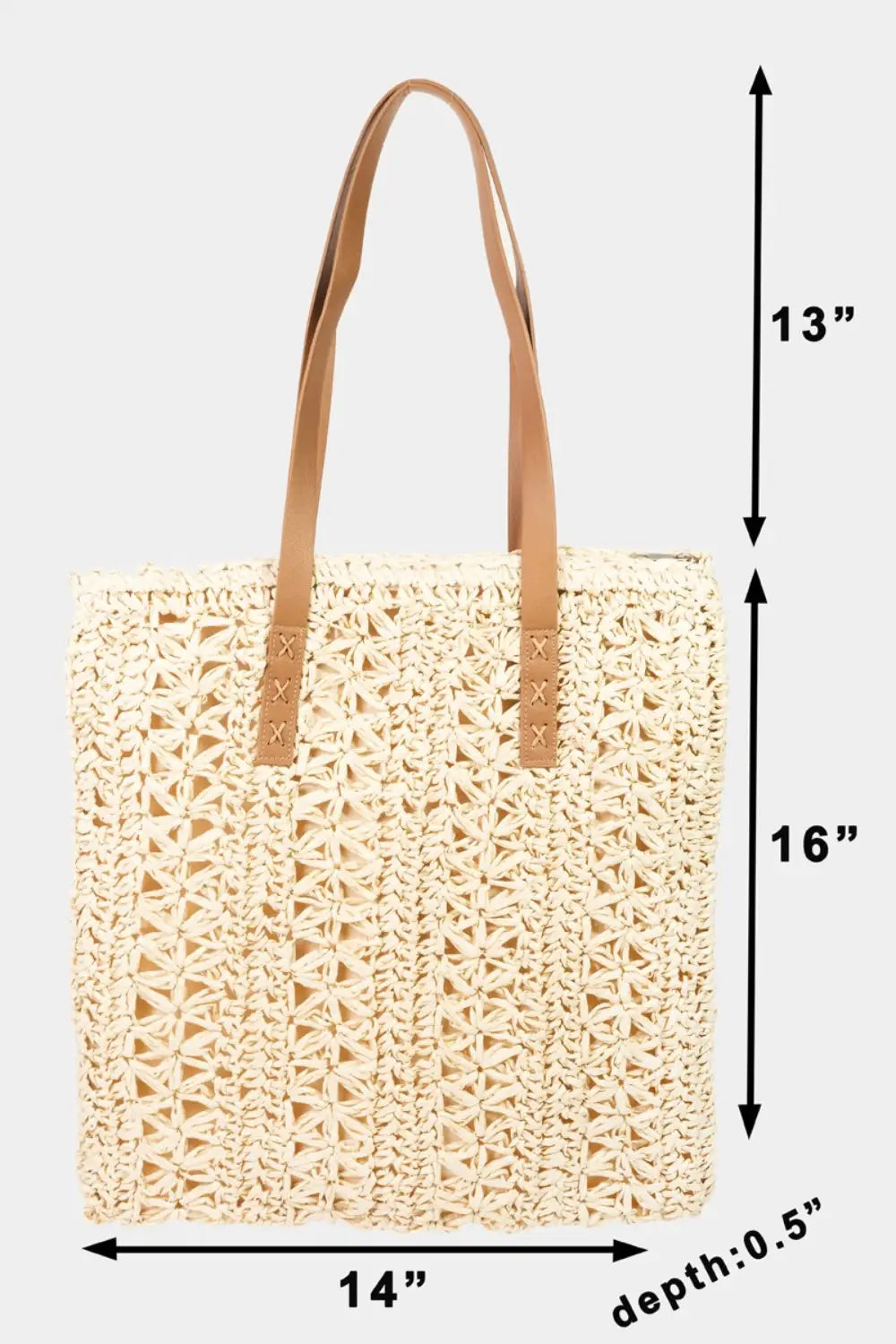 Fame Straw Braided Tote Bag - Eclectage