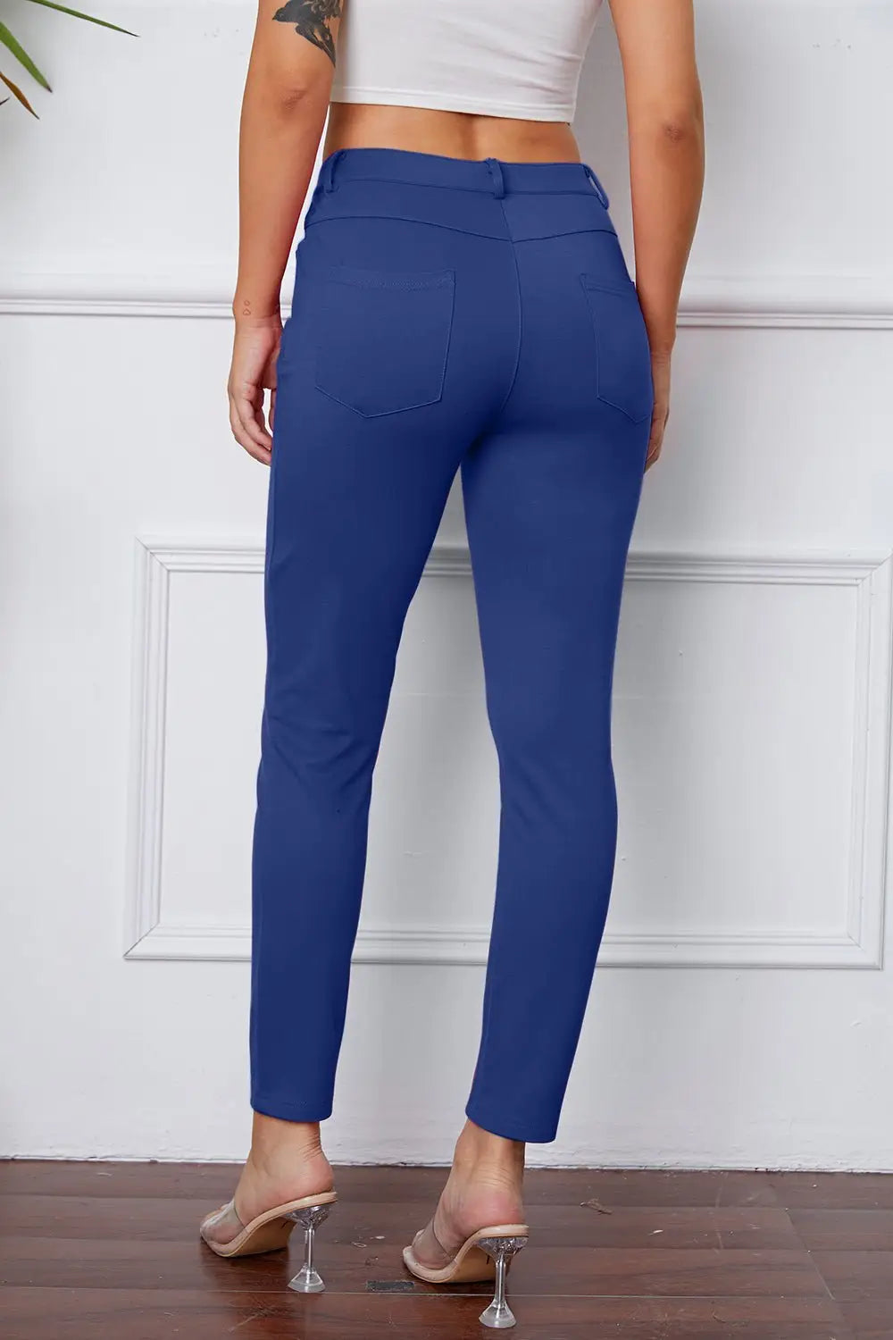 Stretchy Rayon Blend Pants - Pants